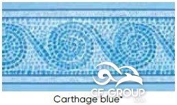 Bordura DEL - Carthage blu, gjerësia 24 cm